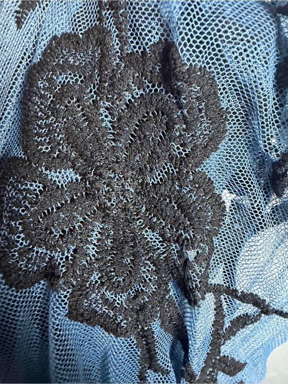 Sheer Lace Kimono Duster in Black and Slate - Picture 4 of 6